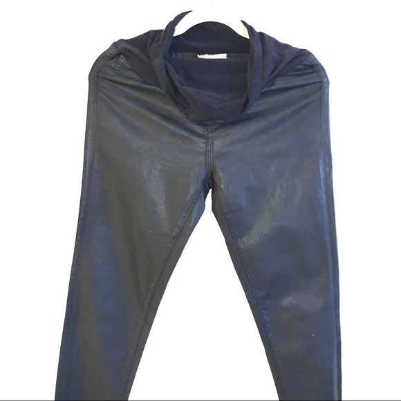 Black Maternity Leather Pants - Picture 10 of 10